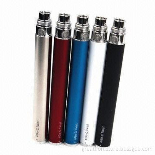 Variable Voltage eGo-C Batteries, 650/900/1100/1,300mAh High-capacity, 3.2 to 4.8V Voltage